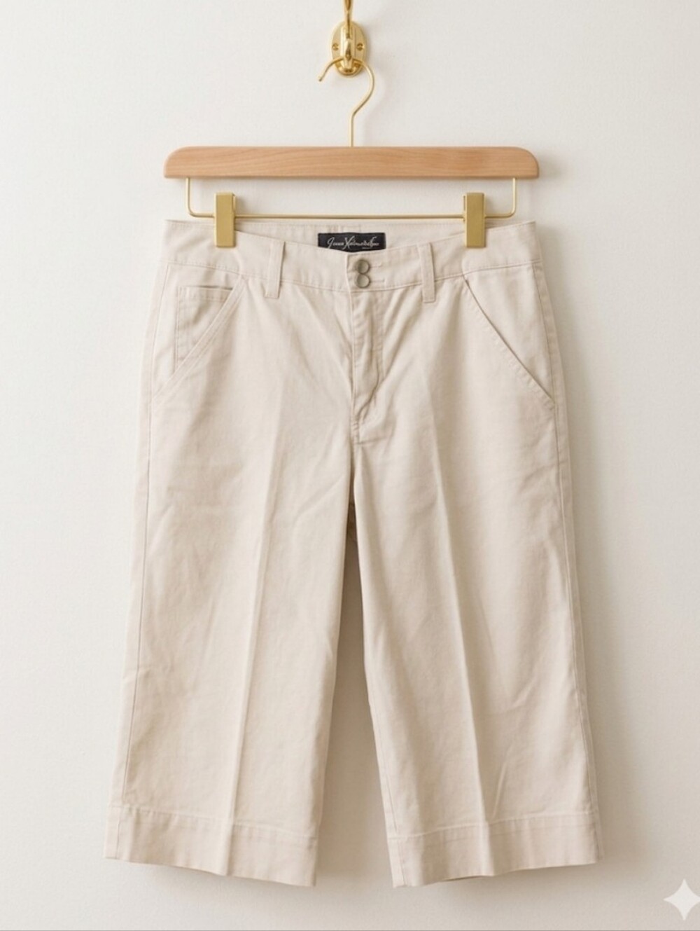 Gloria Vanderbilt Cropped Wide Leg Culotte Pants Size 10 New